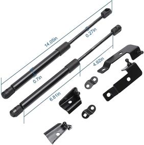 img 2 attached to 🚗 High-Quality Gas Springs Struts for Nissan Frontier/Navara D40/Pathfinder/Xterra 2004-2018 - 2pcs