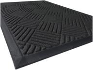 🚪 versatile non-slip welcome mat: heavy duty rubber entrance door mat for indoor & outdoor use - 17"x30 logo