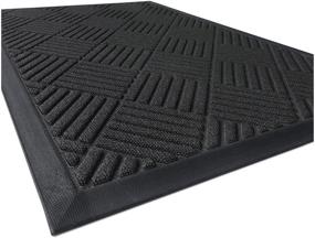 img 4 attached to 🚪 Versatile Non-Slip Welcome Mat: Heavy Duty Rubber Entrance Door Mat for Indoor & Outdoor Use - 17"x30