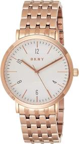 img 4 attached to ⌚ Женские наручные часы DKNY из нержавеющей стали, кварцевые, коллекция для повседневного ношения