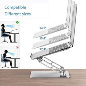 img 3 attached to 💻 TOBEFORT Laptop Stand: Ergonomic Aluminum Mount for Desk, Adjustable Notebook Stand Compatible with MacBook, Dell XPS & More 10-17" Laptops (Silver)