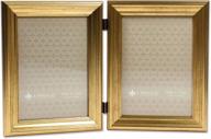 📸 lawrence frames 5x7 hinged double sutter burnished gold picture frame: captivating elegance for your precious moments логотип