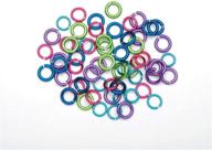 🌟 dazzling darice jump rings aluminum assorted brights 10mm (3-pack): a must-have for crafters! logo