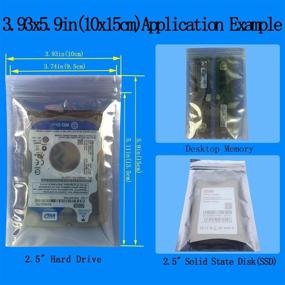 img 2 attached to 🛡️ Daarcin Anti Static Bags - ESD Bags, Pack of 100 Mixed Sizes Antistatic Resealable Bags for 3.5 Hard Drives, 2.5 Solid State Drives with Labels - ESD Shielding Bags for Various Electronic Devices.