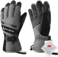 🧤 waterproof ski gloves by brace master logo