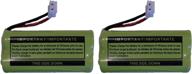 🔋 high-quality 2-pack replacement battery for ge/rca cordless telephones - bt184342 / bt284342 (see description) logo