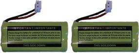 img 1 attached to 🔋 High-Quality 2-Pack Replacement Battery for GE/RCA Cordless Telephones - BT184342 / BT284342 (See Description)