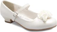 👠 dressforless cute rosettes leather whitepu girls' shoes logo