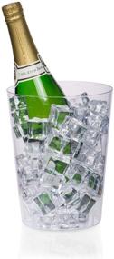 img 3 attached to 🎉 Party Perfect: 6-Pack of Exquisite 96-Ounce Disposable Clear Plastic Ice Buckets - Ideal for Large Champagne or Classic Wine Bottle Chilling!