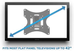 img 2 attached to 📺 Mount-It! MI-4501L TV Wall Mount Bracket for 42" LCD, LED, Plasma, 4K, 3D TV Screens - Swivel, Tilt, 66 Lbs Capacity, Black