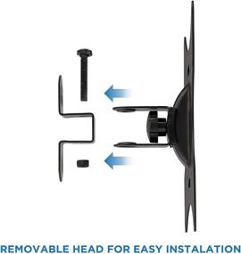 img 1 attached to 📺 Mount-It! MI-4501L TV Wall Mount Bracket for 42" LCD, LED, Plasma, 4K, 3D TV Screens - Swivel, Tilt, 66 Lbs Capacity, Black