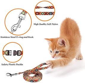 img 2 attached to 🐾 Jamktepat Cat Harness and Leash Set: Geometric Pattern, Escape Proof, Adjustable for Safe and Stylish Outdoor Walking with Your Kitty