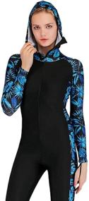 img 1 attached to 👙 Micosuza Women's Full Body Swimsuit - Full Coverage One Piece Rash Guard with Long Legs and Sleeves