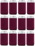 🧥 bulk burgundy can cooler sleeves in blank poly foam (pack of 12) логотип