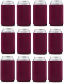 img 2 attached to 🧥 Bulk Burgundy Can Cooler Sleeves in Blank Poly Foam (Pack of 12)