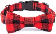 pettidol dog collar with bow tie - adjustable metal 🐶 buckle collars for small, medium, large dogs and cats (size: l) logo