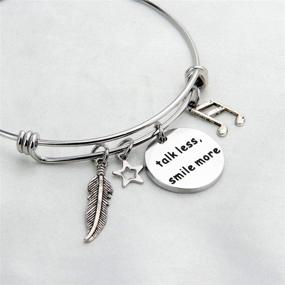 img 2 attached to 😊 KUIYAI Talk Less Smile More Bracelet: Hamilton Broadway Gifts - A Beautiful Reminder to Embrace Positivity