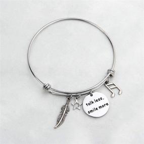 img 3 attached to 😊 KUIYAI Talk Less Smile More Bracelet: Hamilton Broadway Gifts - A Beautiful Reminder to Embrace Positivity