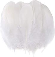 🦢 coceca 150pcs 5-7 inches white feathers - premium large goose feathers for arts crafts clothing logo