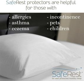 img 3 attached to SafeRest Premium Hypoallergenic Bed Bug Proof Pillow Protector – Waterproof & Zippered – Standard Size (1)