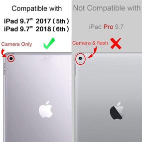 img 2 attached to Чехол HBorna Clear для iPad 9.7 (6 поколение 2018/5 поколение 2017) - ультратонкий прозрачный чехол из TPU для Apple iPad 9.7 дюйма.