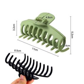 img 3 attached to 💇 Yogigino Large Matte Hair Claw Clips: Non-Slip Hold for Thin and Thick Hair, 6 Pack