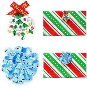 img 1 attached to 🎁 Joiedomi 18Pcs Christmas Ribbons: 90 Yards of Grosgrain and Satin Fabric for Holiday Gift Box Wrapping, Hair Bow Clips, Gift Bows, Crafts, Sewing, Weddings - One-Size