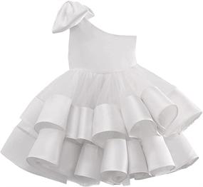 img 4 attached to ABAO SISTER Princess Shoulder Communion Girls' Clothing for Dresses