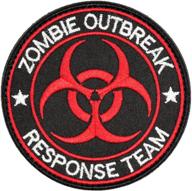 🧟 ultimate u-lian zombie outbreak response team patch: resident evil biohazard morale tactical applique (black+red) logo