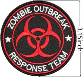 img 2 attached to 🧟 Ultimate U-LIAN Zombie Outbreak Response Team Patch: Resident Evil Biohazard Morale Tactical Applique (Black+Red)