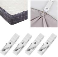 🛏️ enhanced bed sheet holder straps: adjustable fitted sheet clips for secure fastening - set of 4 suspenders with elastic gripper for bed sheets, mattress covers, sofa cushions logo