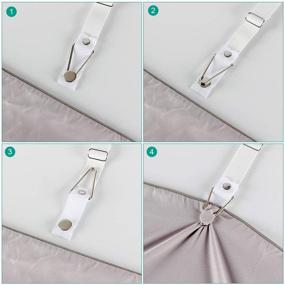 img 1 attached to 🛏️ Enhanced Bed Sheet Holder Straps: Adjustable Fitted Sheet Clips for Secure Fastening - Set of 4 Suspenders with Elastic Gripper for Bed Sheets, Mattress Covers, Sofa Cushions