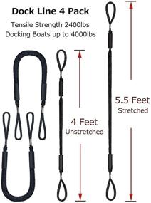 img 1 attached to ⛵ XUANNIAO Bungee Boat Dock Line - Premium Mooring Rope for Boats, Jet Skis, Kayaks & More - 4 Pack