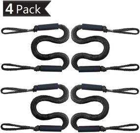 img 4 attached to ⛵ XUANNIAO Bungee Boat Dock Line - Premium Mooring Rope for Boats, Jet Skis, Kayaks & More - 4 Pack