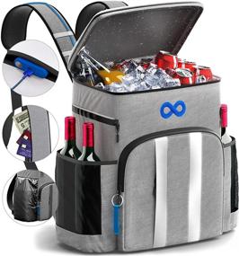 img 4 attached to 🎒 Stay Cool Anywhere: Everlasting Comfort Insulated Cooler Backpack - Keeps 54 Cans Cold for 24 Hours - Leakproof Bag