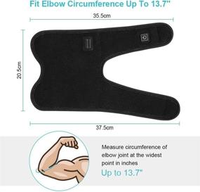 img 3 attached to 🔥 Heated Elbow Wrap Brace: 3-Level Temperature, 4ft USB Cable for Sprained Elbows, Tendonitis, Arthritis Pain Relief - Heat Cold Therapy for Arm Elbow Joint (Non-Rechargeable)