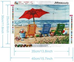 img 3 attached to 🏖️ Adult DIY Full Drill Beach Chair Diamond Painting Kit - Home Wall Decor Ideas for Gift (16x12in)