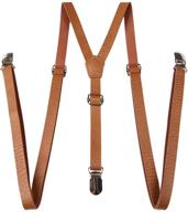 👧 yuena care kids suspender: adjustable unisex straps with 3 clips - ideal for boys and girls logo
