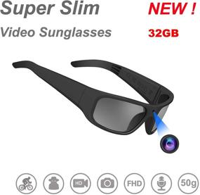 img 3 attached to 🕶️ OhO Mini Camera Sunglasses: Ultra-thin 1080P Full HD Outdoor Sports Action Camera with 32GB Memory, Polarized UV400 Protection Safety Lenses, and Unisex Sport Design