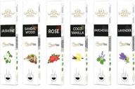 🌺 fine exotica incense sticks variety pack: extra rich floral fragrance collection - 6 packs, 20 sticks each логотип