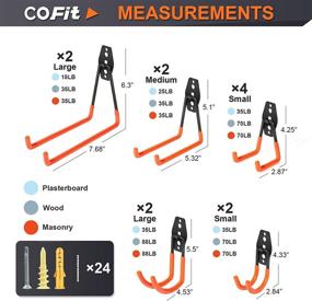 img 2 attached to 🔧 COFIT 12 Packs Garage Hooks: Heavy Duty Steel Wall Mount Storage Hooks for Tools, Bicycles, Shovels & More!