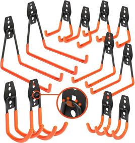 img 4 attached to 🔧 COFIT 12 Packs Garage Hooks: Heavy Duty Steel Wall Mount Storage Hooks for Tools, Bicycles, Shovels & More!