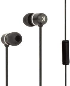 img 1 attached to 🎧 Kicker EB92MB Phenom Talk Micro Fit In-Ear Headset, Black: Enhanced Sound and Comfort for Uninterrupted Conversations