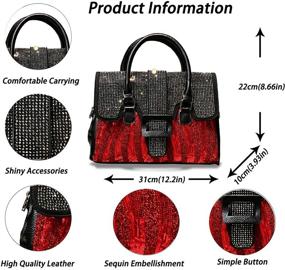 img 2 attached to JINMANXUE Fashion Satchel Handbags with Rhinestones for Women - Handbags and Wallets