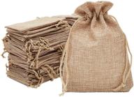 100 pack burlap drawstring bags – perfect rustic wedding party favors & birthday gifts (3.7 x 5.5 in) logo