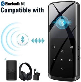img 2 attached to Upgraded RUIZU Bluetooth 5.0 Mp3 Player - 8GB Portable HiFi Lossless Sound Music Player with Speaker, FM Radio, Voice Recorder, E-Book, Video Player, Pedometer - Supports up to 128GB (Black)