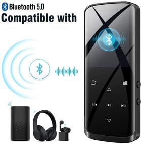 img 2 attached to Улучшенный плеер RUIZU Bluetooth 5.0 Mp3 - портативный HiFi плеер с потерь звука, 8 ГБ с динамиком, FM-радио, диктофоном, электронной книгой, видеоплеером, педометром - поддерживает до 128 ГБ (черный)