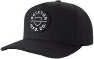 brixton men's crest c snapback cap logo