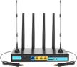 unlocked 4g lte router with sim card slot, kuwfi wifi router with external antennas, industrial wireless cpe internet routers for home/office, compatible with at&t and t-mobile logo