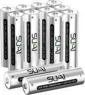 🔋 high capacity rechargeable aa batteries - sukai 2800mah 1.2v, low self-discharge, ni-mh aa size battery, pack of 12 logo